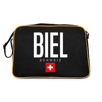 Bienne, Suisse - Sac Retro - noir/or - Dos