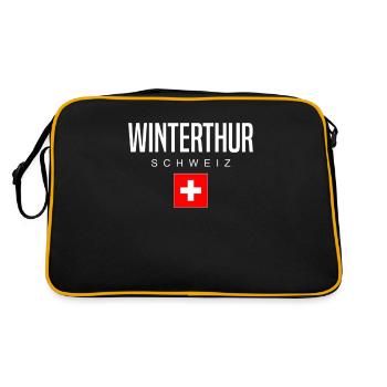 Winterthur Switzerland - Retro Bag - black/gold - Back