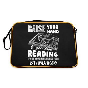 Reading If You Love Reading - Retro Bag - black/gold - Back