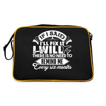 Aircraft Mechanic There Is No Need To Remind Me - Retro Bag - black/gold - Back