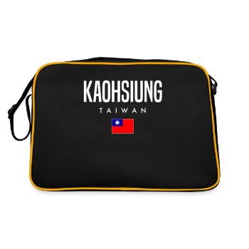 Kaohsiung, Taïwan - Sac Retro - noir/or - Dos