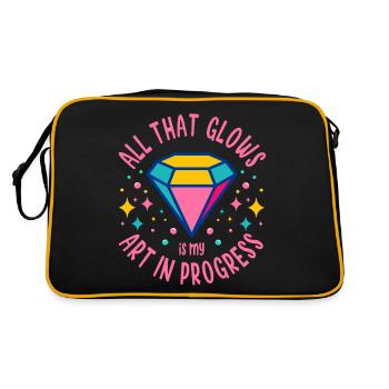 Diamond Painting Artist All That Glows In Progress - Retro Tasche - Schwarz/Gold - Hinten