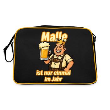 Tenue de fête Hommes Hommes avec Dicton Week-end - Sac Retro - noir/or - Dos