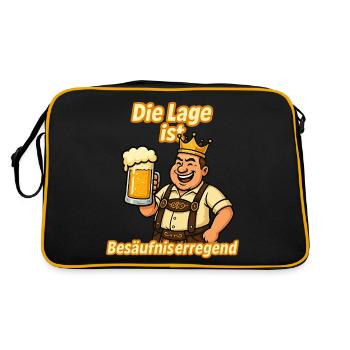 Tenue de fête Hommes Hommes avec Dicton Week-end - Sac Retro - noir/or - Dos