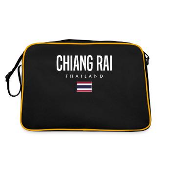 Chiang Rai Thailand - Retro Tasche - Schwarz/Gold - Hinten