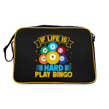 Jeu de bingo La vie est difficile Jouer au bingo - Sac Retro - noir/or - Dos