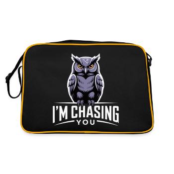 EULE JAGT DICH - Retro Tasche - Schwarz/Gold - Hinten