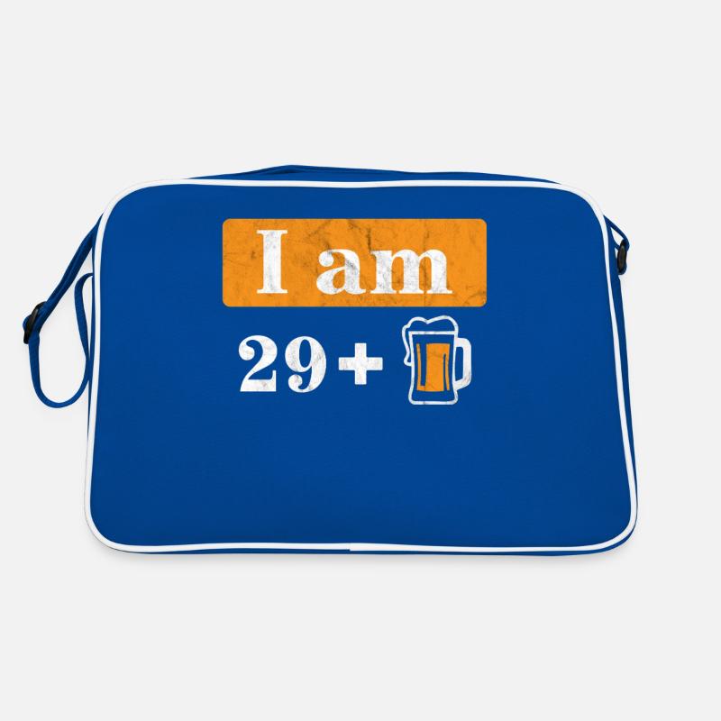Ich bin 29 plus Bier 30. Geburtstag Retro Tasche