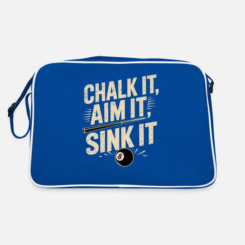Craie-le, vise-le, coule-le – Billiard Design Sac Retro