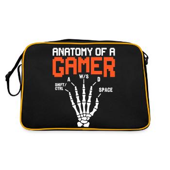 Anatomie d’un squelette de joueur Cadeau de jeu drôle - Sac Retro - noir/or - Dos