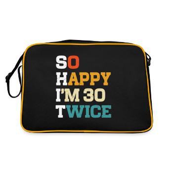 60 Anniversaire 60 Années Né 1965 - Sac Retro - noir/or - Dos