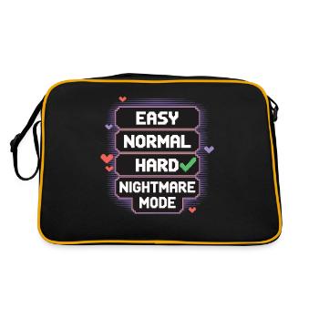 Sélectionnez la difficulté : Vie – Mode Cauchemar 8 bits - Sac Retro - noir/or - Dos