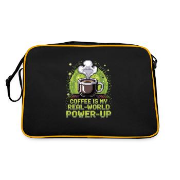 Le café est mon Power-Up du monde réel – Gamer & Kaffee - Sac Retro - noir/or - Dos