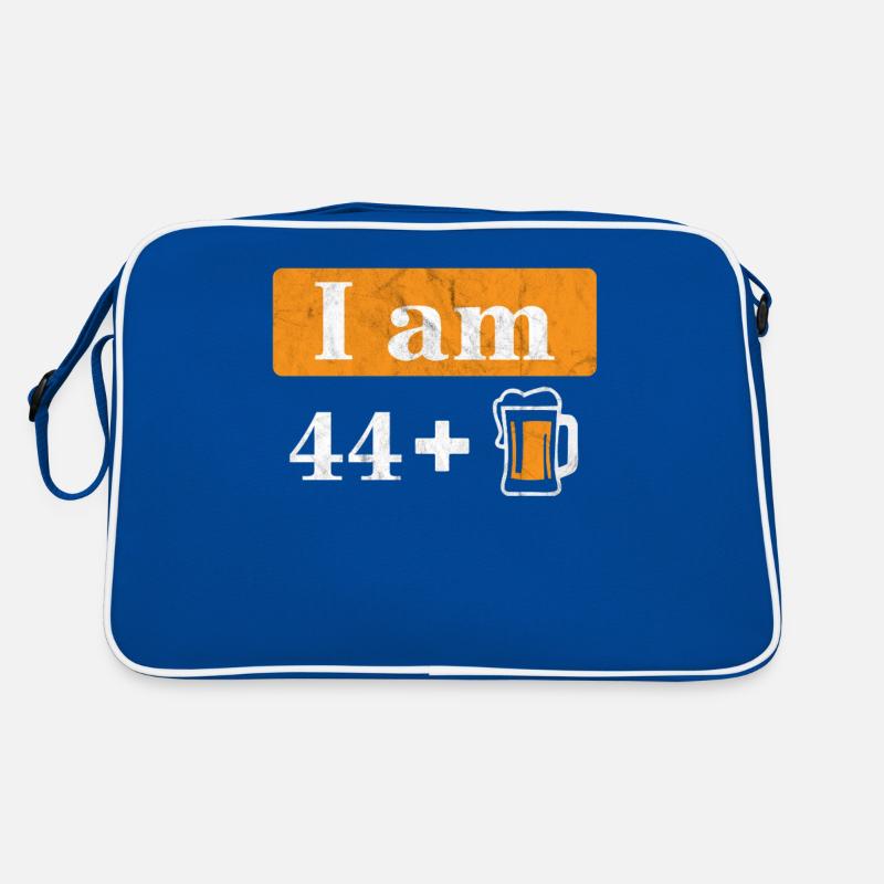 Ich bin 44 plus Bier 45. Geburtstag Retro Tasche