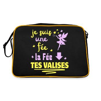 je suis une fée la fée tes VALISES - Sac Retro - noir/or - Dos