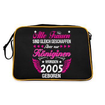 Queens born in 2005 20 Birthday - Retro Bag - black/gold - Back