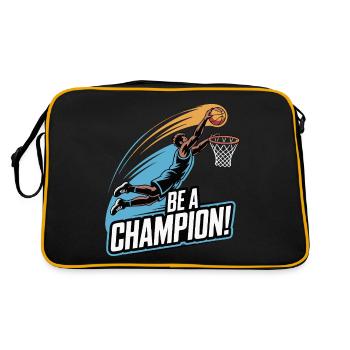 PLAYING BE A CHAMPION - Retro Bag - black/gold - Back