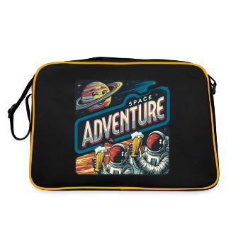 AVENTURE D’ASTRONAUTE - Sac Retro - noir/or - Dos