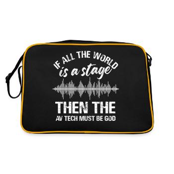 AV Tech God Stage Design - Retro Bag - black/gold - Back