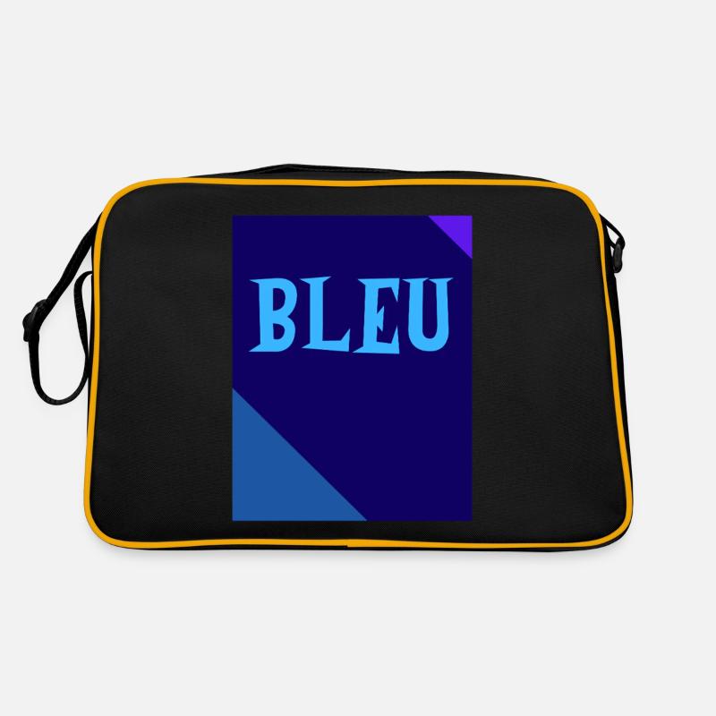 BLEU Tableau Rectangle Triangles Sac Retro