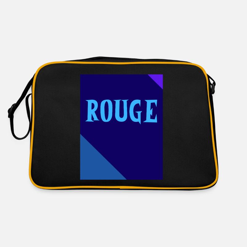 ROUGE Tableau Rectangle Triangles Sac Retro