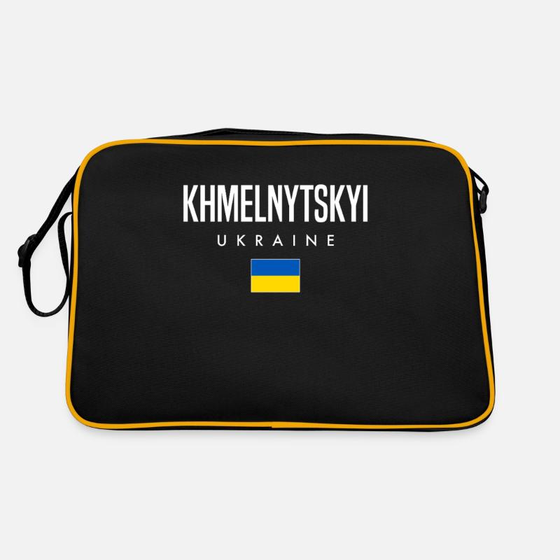 Khmelnytskyi Ukraine - Retro Tasche - Schwarz/Gold