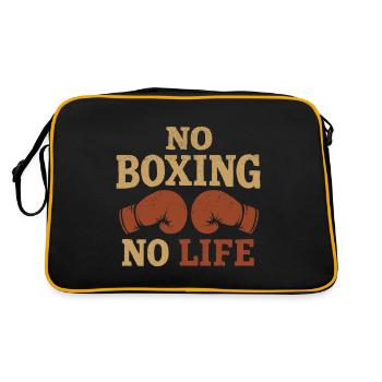 No Boxing No Life Boxing Gloves Boxing Gloves - Retro Tasche - Schwarz/Gold - Hinten