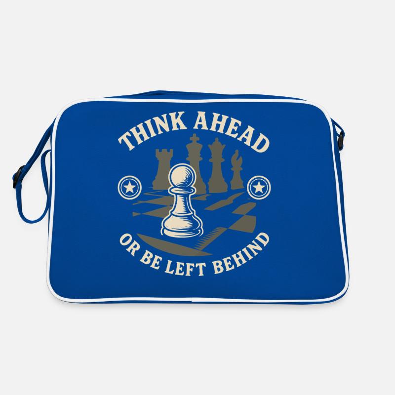 Chess Player Think Ahead Or Be Left Behind Board Retro Tasche