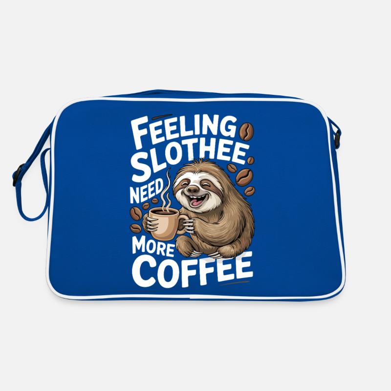 Funny Sloth Coffee Design Retro Bag