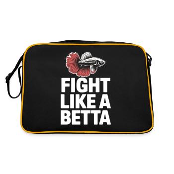 Fight like a Beta – Funny fish design - Retro Bag - black/gold - Back