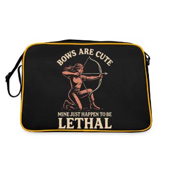 Bows Are Cute Mine Happen Lethal Archer Girl - Retro Bag - black/gold - Back