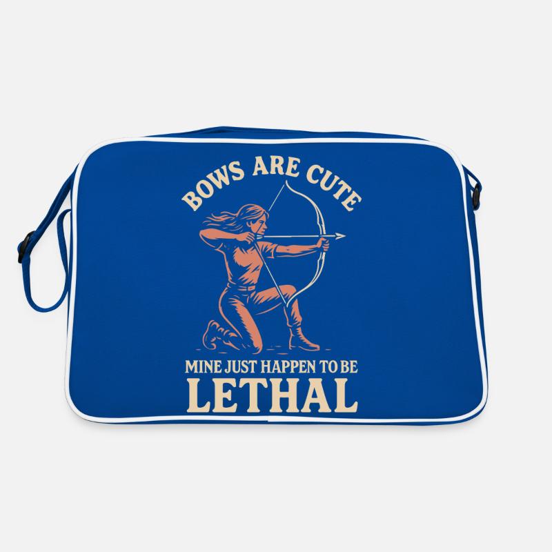 Bows Are Cute Mine Happen Lethal Archer Mädchen Retro Tasche