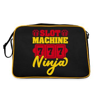 Gambling Fan Slot Machine Ninja Casino - Retro Tasche - Schwarz/Gold - Hinten