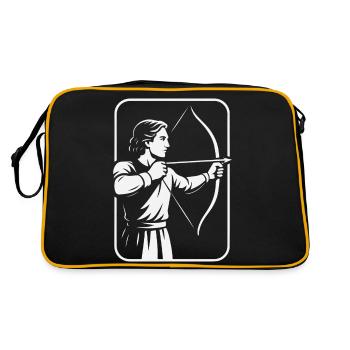 Archery Bow Target Archer Design - Retro Bag - black/gold - Back