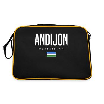 Andijon, Ouzbékistan - Sac Retro - noir/or - Dos