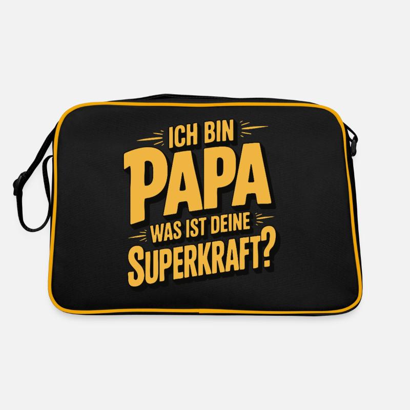 Ich bin Papa – Was ist deine Superkraft? Retro Tasche