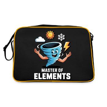 Master of Elements Cartoon Design - Retro Bag - black/gold - Back