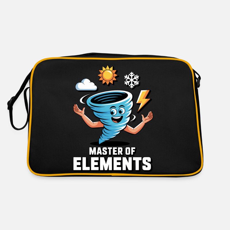 Maître des éléments de conception de dessins animés Sac Retro