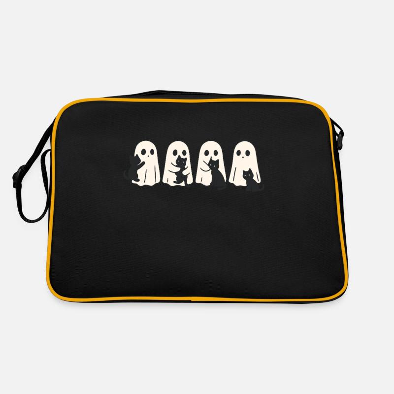 Geist & Katze – Halloween Fun Retro Tasche