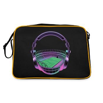 Casque Stadium Design - Sac Retro - noir/or - Dos