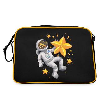 Étoile astronaute - Sac Retro - noir/or - Dos