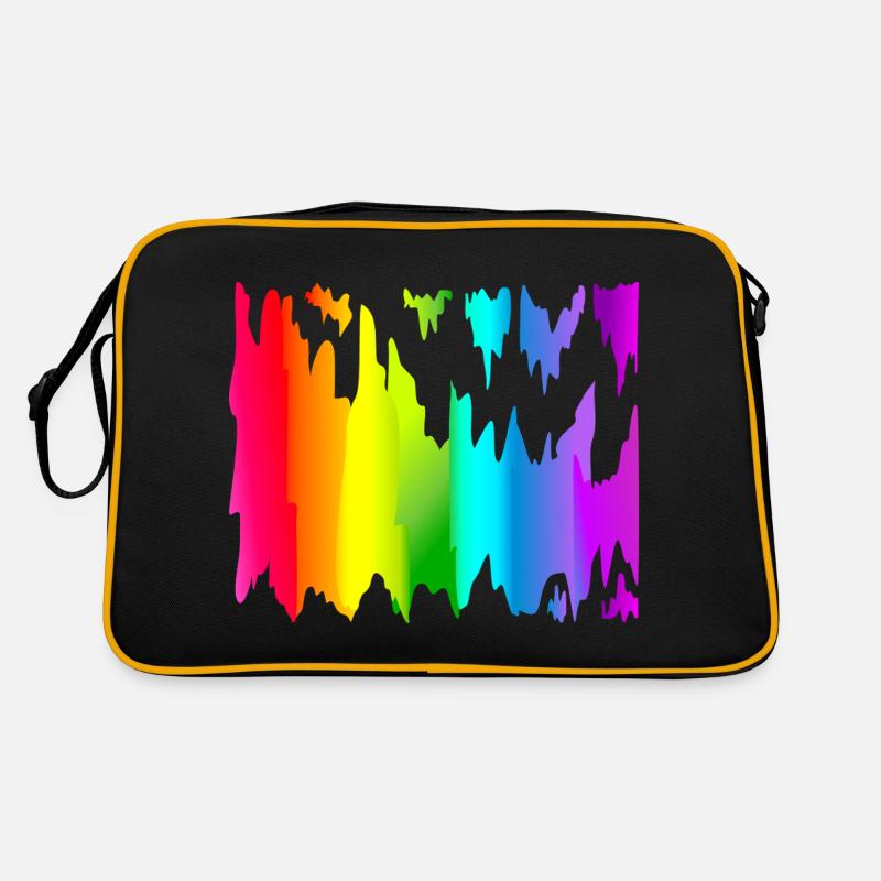 colorful rainbow gradient Retro Bag