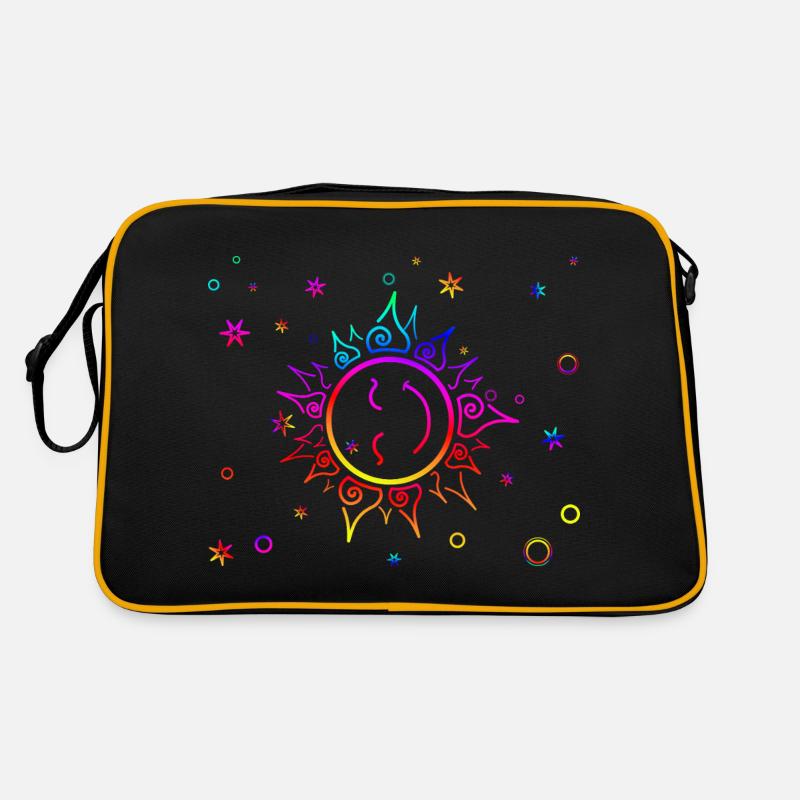Smiling Sun Gradient Rainbow Retro Bag