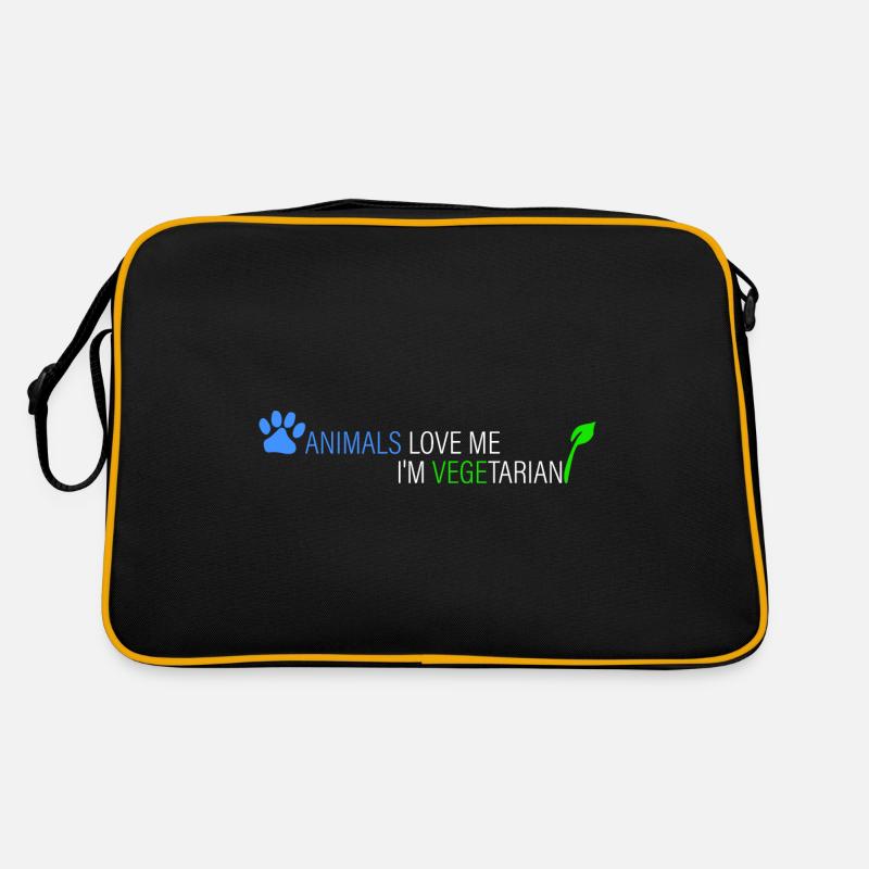 Les animaux m’aiment - Je suis végétarien Sac Retro