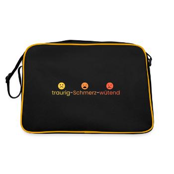sad - pain - angry - Retro Bag - black/gold - Back