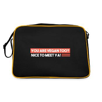 Are you also a vegan? - Retro Bag - black/gold - Back