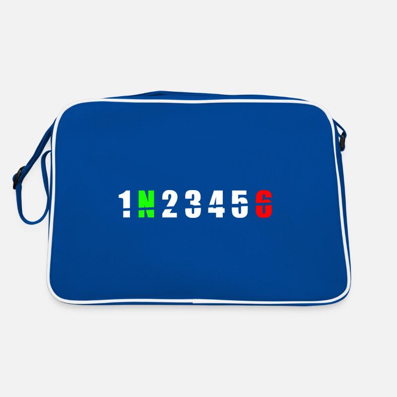 1N23456 Motorradschaltung One Down Five Up Retro Tasche