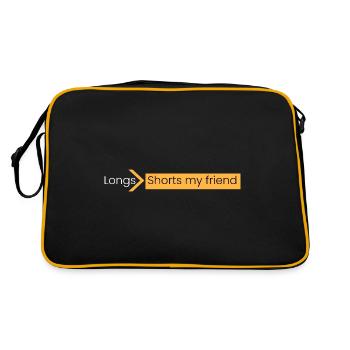 Long pants > shorts my friend - Retro Bag - black/gold - Back