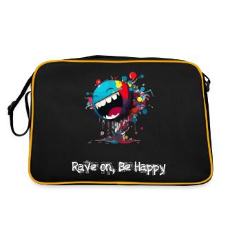 Rave on be happy - Sac Retro - noir/or - Dos