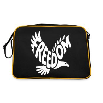 Freedom - Logo cool de l’aigle à tête blanche - Sac Retro - noir/or - Dos
